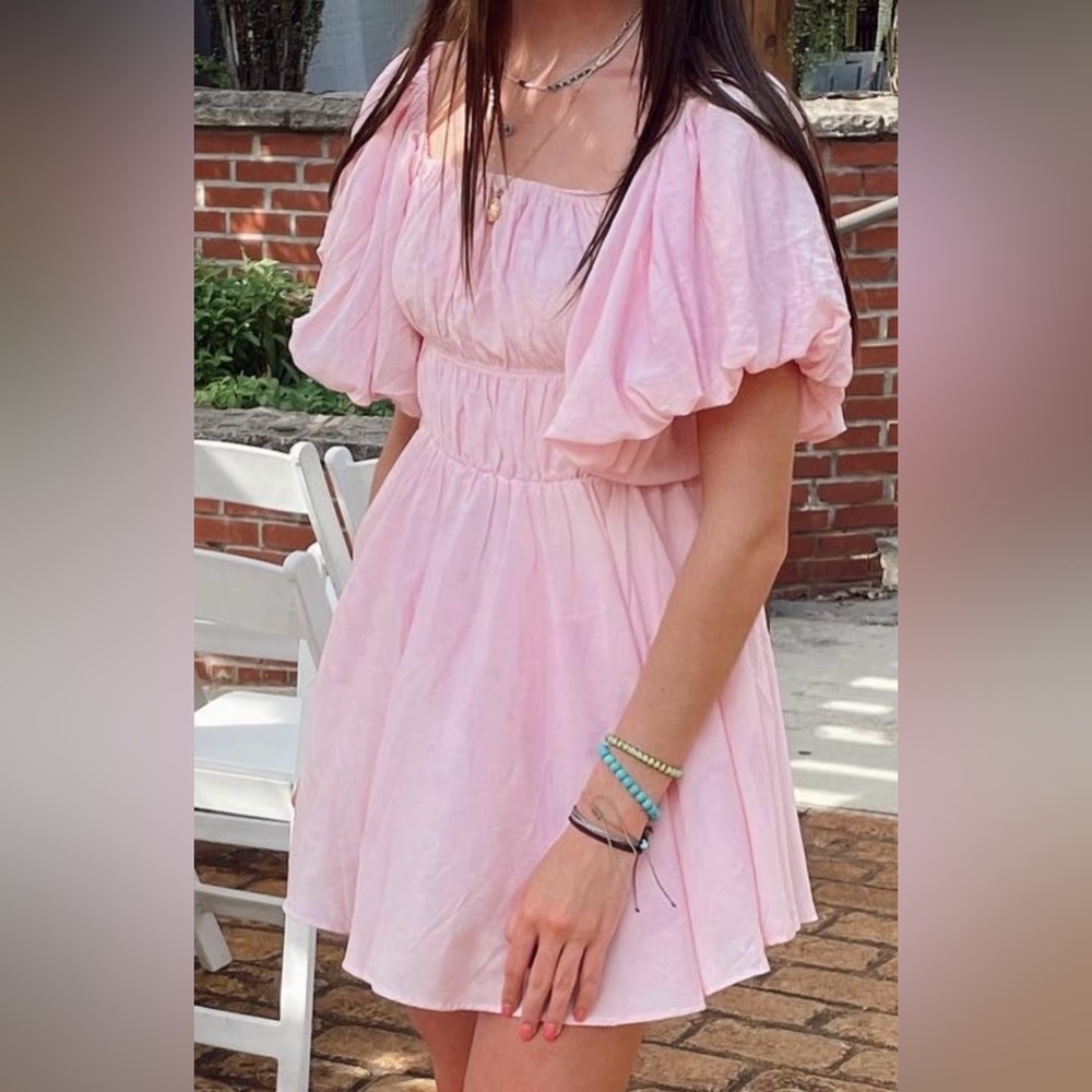 Beginning Boutique Pink Strapless Dress